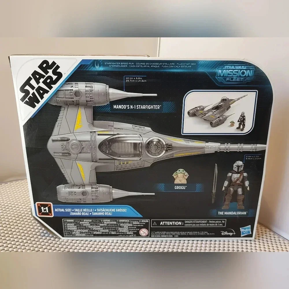 Star Wars Mission Fleet Mando's N-1 Starfighter with The Mandalorian & Grogu NWT